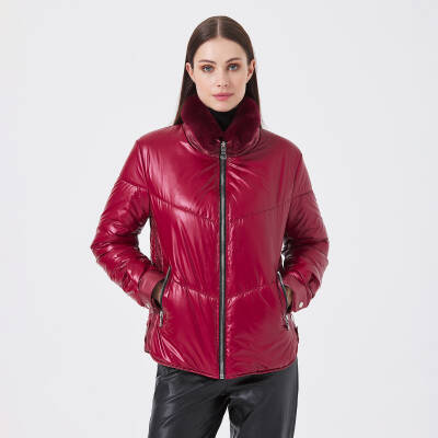 Kırmızı Deri Tekstil Kadın Deri Mont - K23KDM320414-U1G - 2