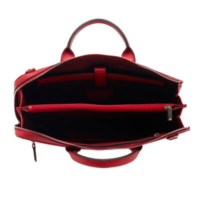 Kırmızı Deri Unisex Evrak Çantası - S1EV00021218-D2N - 4
