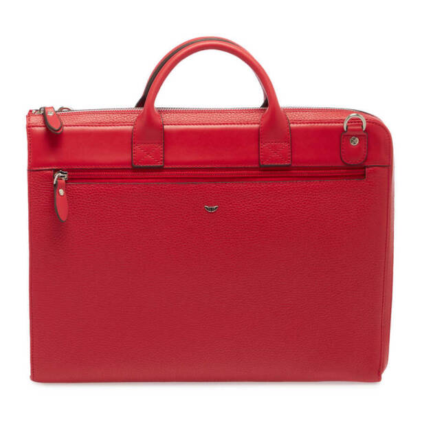 Kırmızı Hakiki Deri Unisex Evrak Çantası - S1EV00021218-D2N - Tergan