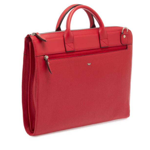 Kırmızı Hakiki Deri Unisex Evrak Çantası - S1EV00021218-D2N - Tergan