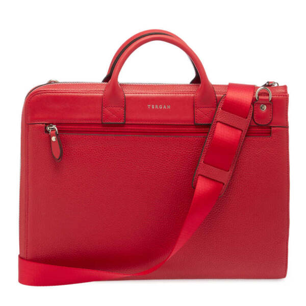 Kırmızı Hakiki Deri Unisex Evrak Çantası - S1EV00021218-D2N - 3