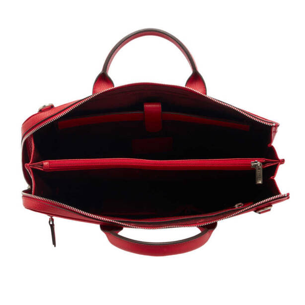 Kırmızı Hakiki Deri Unisex Evrak Çantası - S1EV00021218-D2N - Tergan