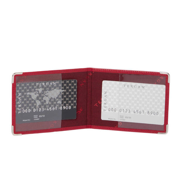 Kırmızı Deri Unisex Kimlik Kabı - S1KI00001446-C71 - Tergan