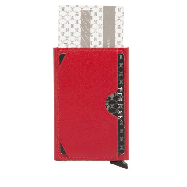 Kırmızı Deri Unisex Kredi Kartlık - S1KK00000260-C71 - 3