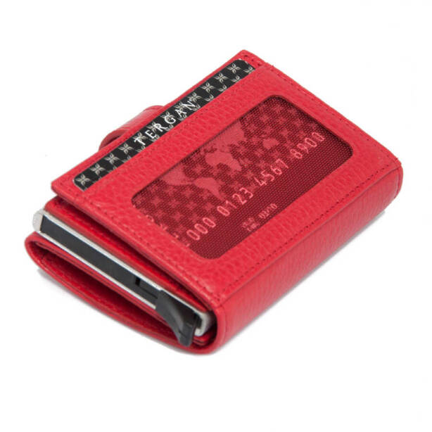 Kırmızı Hakiki Deri Unisex Kredi Kartlık - S1KK00000263-B68 - 4