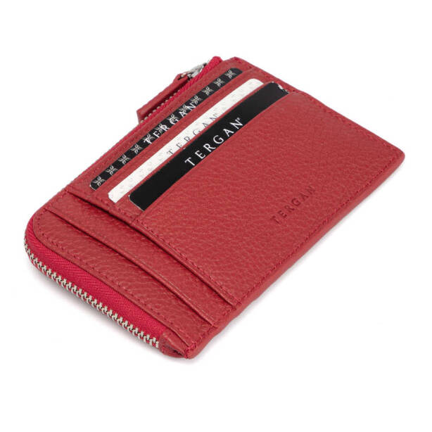 Kırmızı Deri Unisex Kredi Kartlık - S1KK00000265-B68 - 1