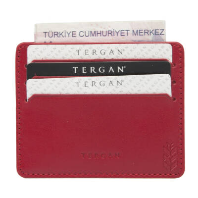 Kırmızı Deri Unisex Kredi Kartlık - S1KK00001050-H4B - 3