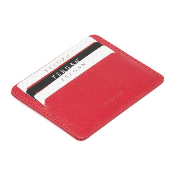 Kırmızı Hakiki Deri Unisex Kredi Kartlık - S1KK00001050-H4B - 1