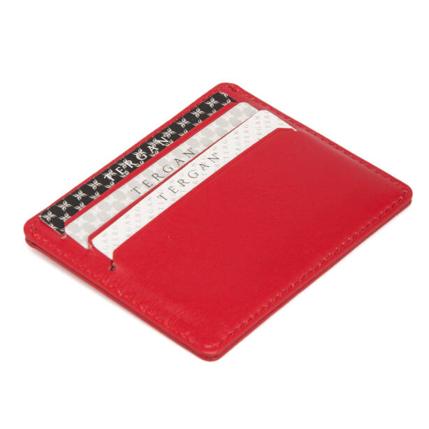 Kırmızı Hakiki Deri Unisex Kredi Kartlık - S1KK00001050-H4B - 2