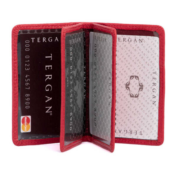 Kırmızı Hakiki Deri Unisex Kredi Kartlık - S1KK00001601-B68 - 2
