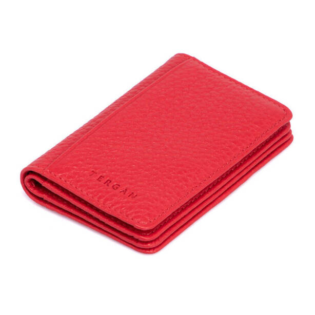 Kırmızı Hakiki Deri Unisex Kredi Kartlık - S1KK00001601-B68 