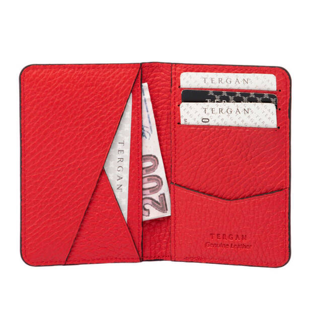 Kırmızı Deri Unisex Kredi Kartlık - S1KK00001645-B68 - 2