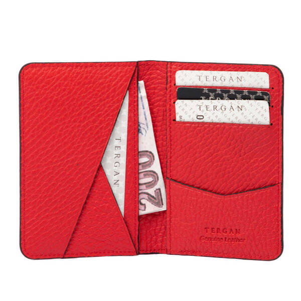 Kırmızı Deri Unisex Kredi Kartlık - S1KK00001645-B68 - 2