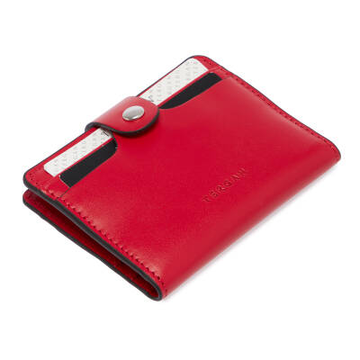  Kırmızı Deri Unisex Kredi Kartlık - S1KK00001653-H4B 