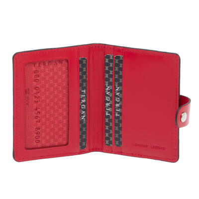  Kırmızı Deri Unisex Kredi Kartlık - S1KK00001653-H4B - 2