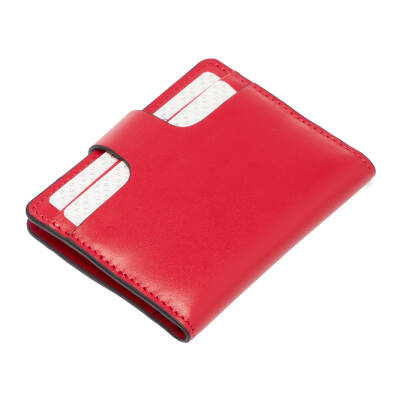  Kırmızı Deri Unisex Kredi Kartlık - S1KK00001653-H4B - 3