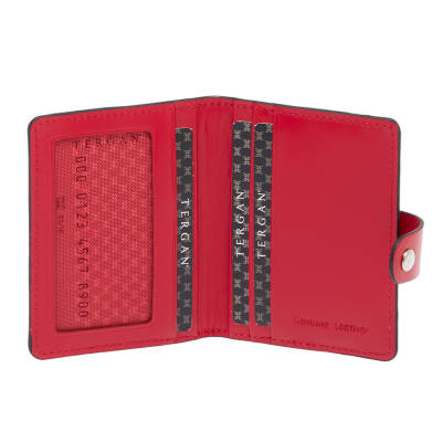 Kırmızı Deri Unisex Kredi Kartlık - S1KK00001653-H4B - 2