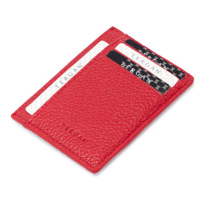Kırmızı Deri Unisex Kredi Kartlık - S1KK00001676-B68 