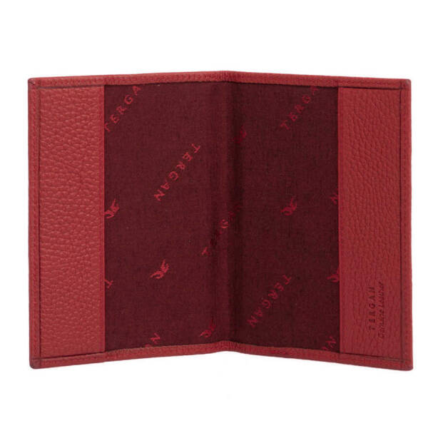Kırmızı Hakiki Deri Unisex Pasaportluk - S1PS00001200-B68 - Tergan