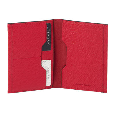  Kırmızı Deri Unisex Pasaportluk - S1PS00001657-B68 - 2