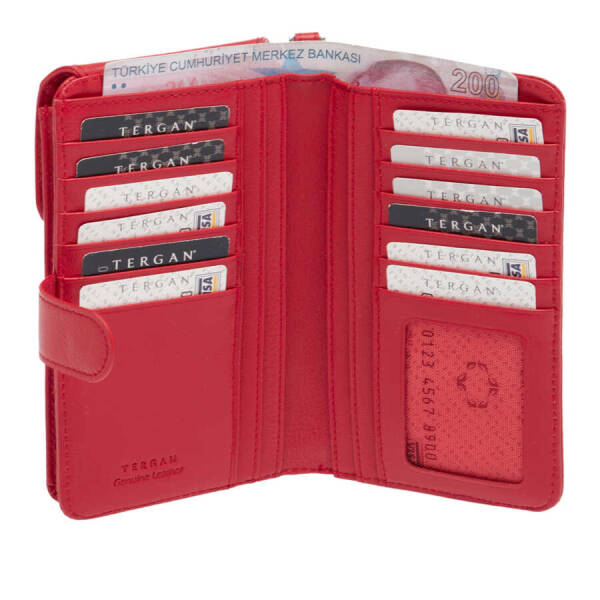 Kırmızı Deri Unisex Portföy Çantası - S1PC00001655-A86 - 3