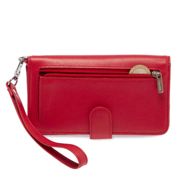 Kırmızı Deri Unisex Portföy Çantası - S1PC00001655-A86 - 4