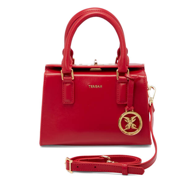 Kırmızı Hakiki Deri Kadın Çapraz Askılı Çanta - S25K1BC80473-H4B 