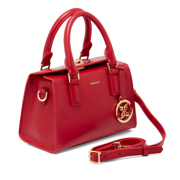 Kırmızı Hakiki Deri Kadın Çapraz Askılı Çanta - S25K1BC80473-H4B - 2