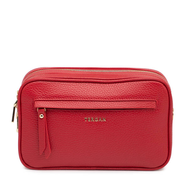 Kırmızı Hakiki Deri Kadın El Çantası - S26Y1BC80361-B68 - 1