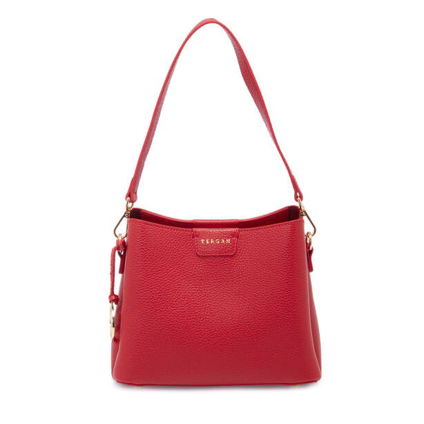 Kırmızı Hakiki Deri Kadın Omuz Çantası - S26Y1BC80172-B68 