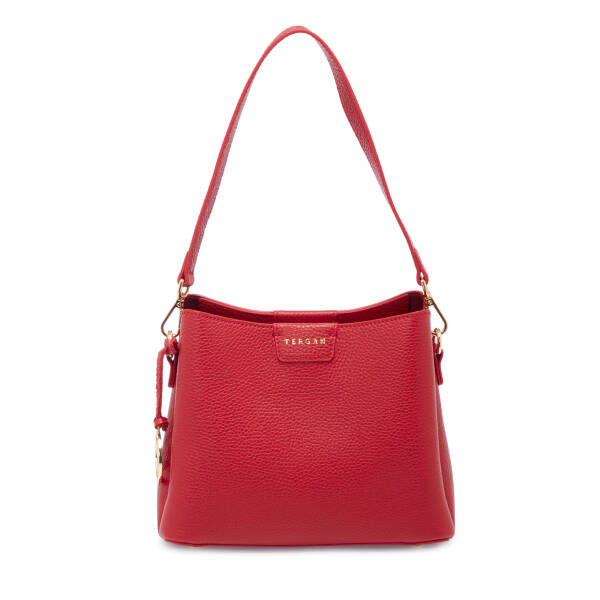 Kırmızı Hakiki Deri Kadın Omuz Çantası - S26Y1BC80172-B68 - 1
