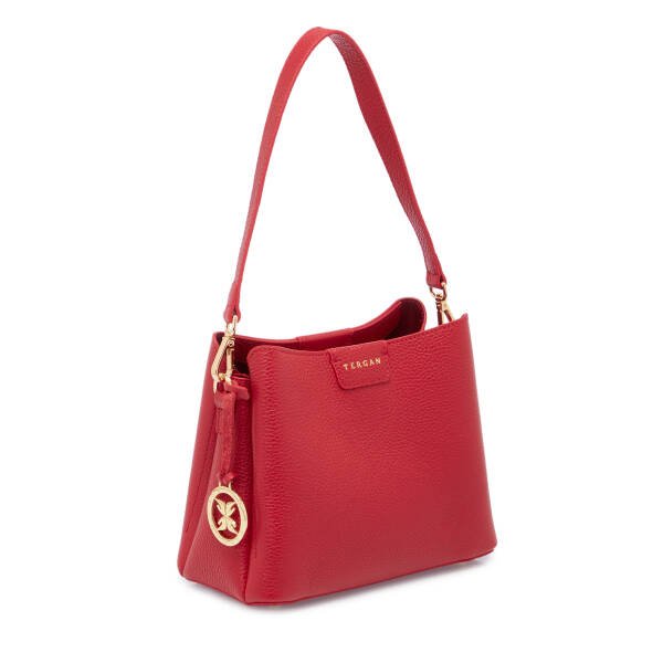 Kırmızı Hakiki Deri Kadın Omuz Çantası - S26Y1BC80172-B68 - 2