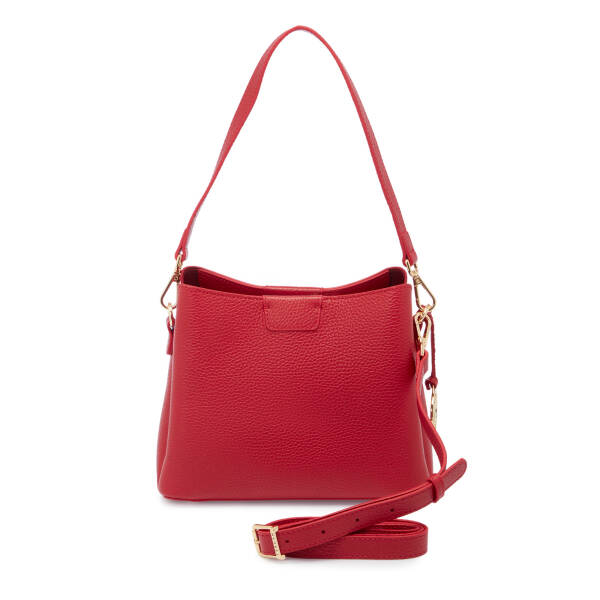 Kırmızı Hakiki Deri Kadın Omuz Çantası - S26Y1BC80172-B68 - 3