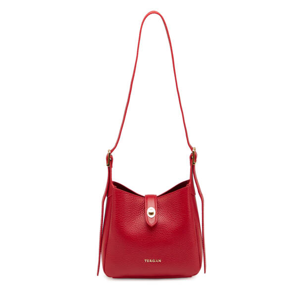 Kırmızı Hakiki Deri Kadın Omuz Çantası - S26Y1BC80527-B68 