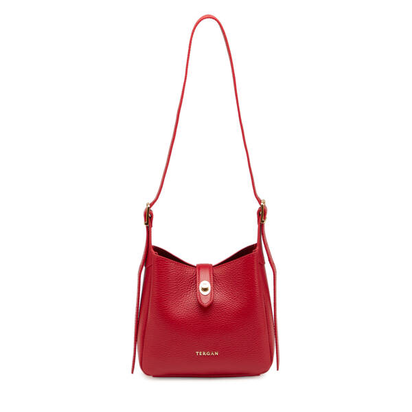 Kırmızı Hakiki Deri Kadın Omuz Çantası - S26Y1BC80527-B68 - 1
