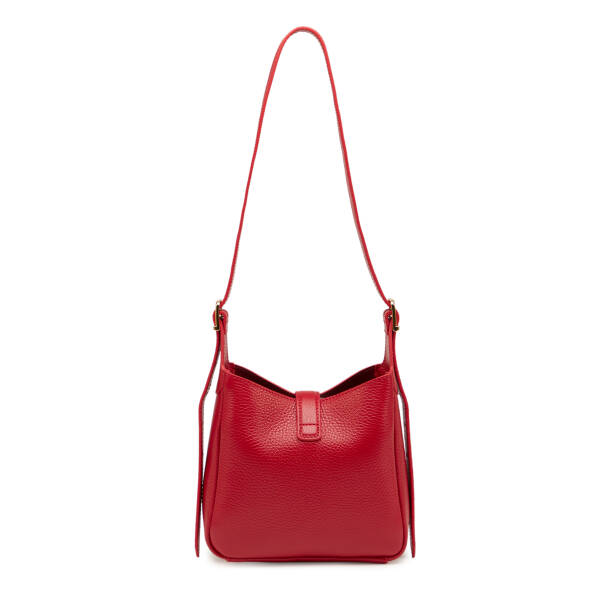 Kırmızı Hakiki Deri Kadın Omuz Çantası - S26Y1BC80527-B68 - 3