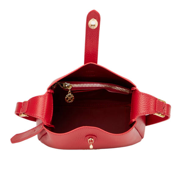 Kırmızı Hakiki Deri Kadın Omuz Çantası - S26Y1BC80527-B68 - 4