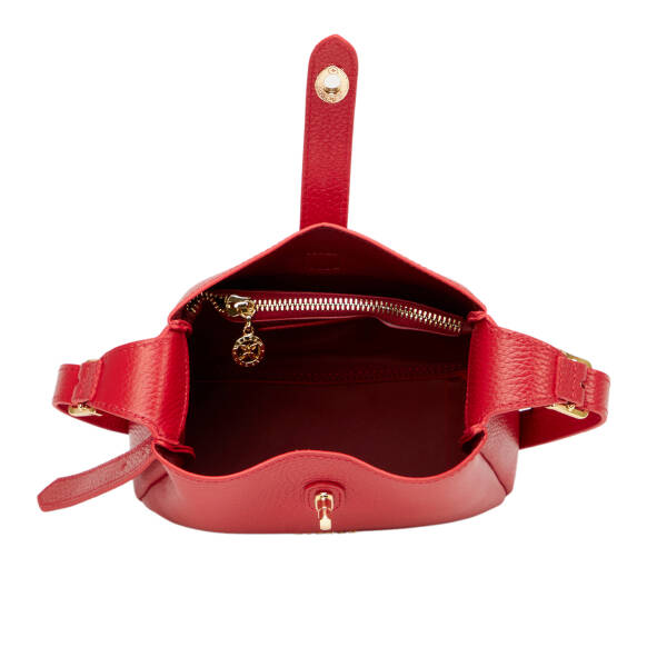 Kırmızı Hakiki Deri Kadın Omuz Çantası - S26Y1BC80527-B68 - 4