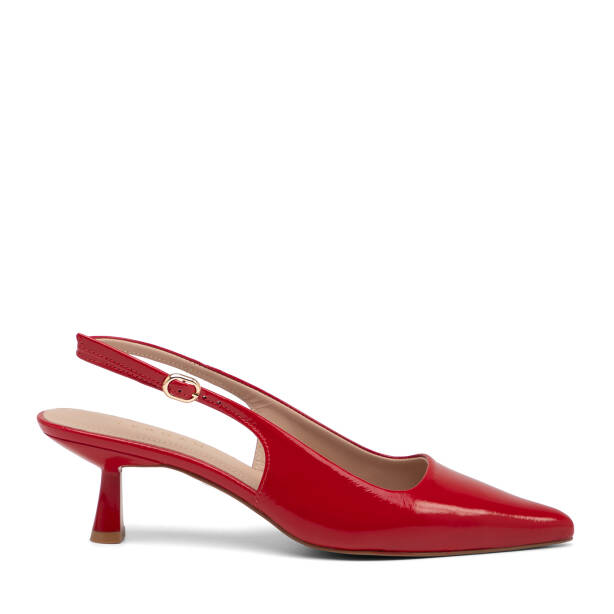 Kırmızı Hakiki Rugan Deri Kadın Stiletto - K26Y1AY68391-D02 - Tergan