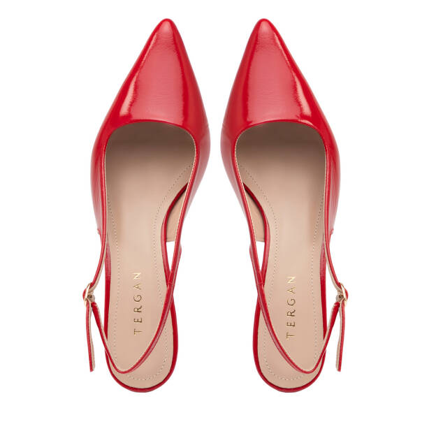 Kırmızı Hakiki Rugan Deri Kadın Stiletto - K26Y1AY68391-D02 - Tergan