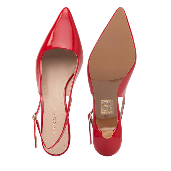 Kırmızı Hakiki Rugan Deri Kadın Stiletto - K26Y1AY68391-D02 - 6