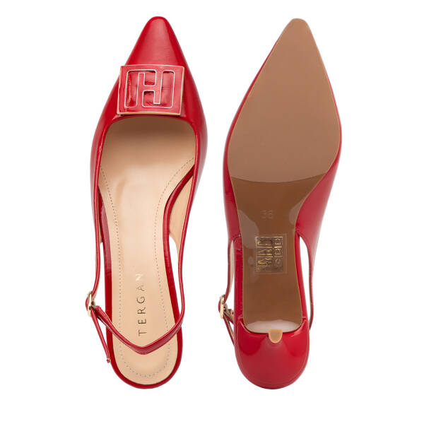 Kırmızı Hakiki Rugan Deri Kadın Stiletto - K26Y1AY68397-D02 - 6