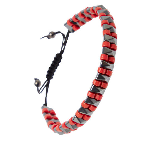 Kırmızı Jasper Erkek Bileklik - E1BLK0410374-F75 - 2