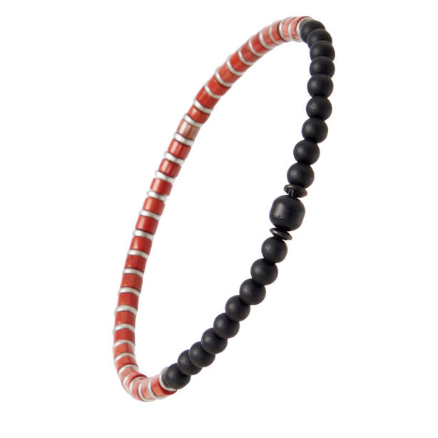 Kırmızı Jasper-Onix Erkek Bileklik - E1BLK0410452-F75 - 2
