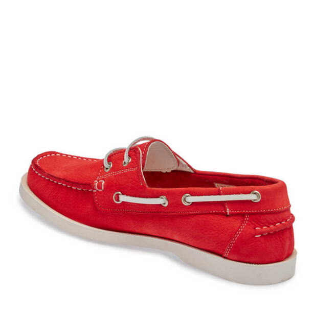 Kırmızı Nubuk Deri Kadın Loafer - K24I1AY67386-F35 - 2