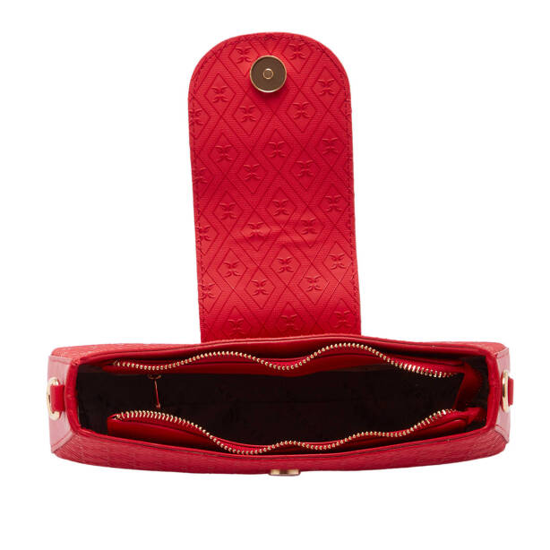 Kırmızı Print Kadın Çapraz Askılı Çanta - S24K1PR09153-S4R - Tergan