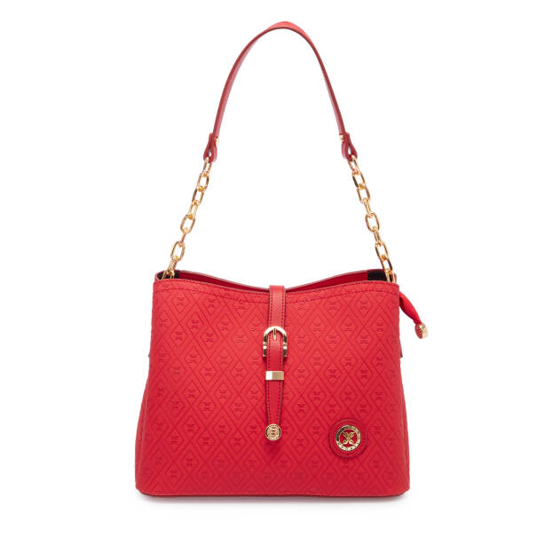 Kırmızı Print Kadın Omuz Çantası - S1WPR0000802-S4R 