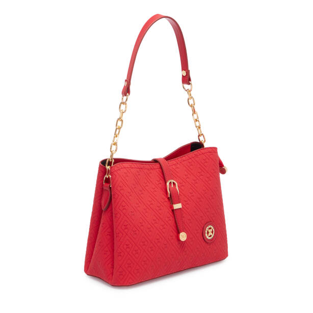 Kırmızı Print Kadın Omuz Çantası - S1WPR0000802-S4R - 2