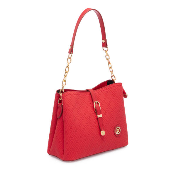 Kırmızı Print Kadın Omuz Çantası - S1WPR0000802-S4R - 2