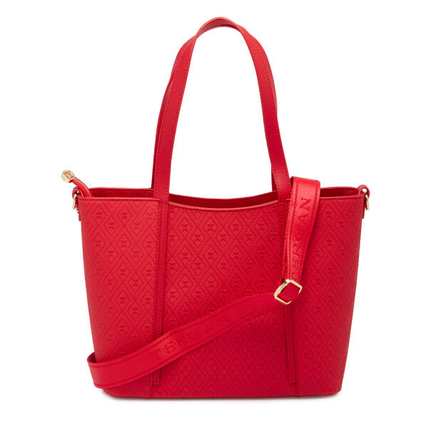 Kırmızı Print Kadın Omuz Çantası - S1WPR0000804-S4R - 3